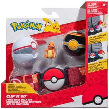 pokemon clip n go poke ball set cintura - charizard