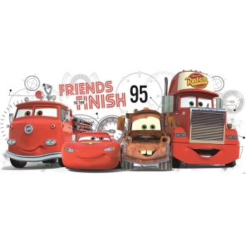 cars 2: friend to the finish - adesivo removibile da parete