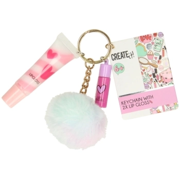 create it! set 3 lipgloss con portachiavi