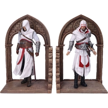 assassin creed - ezio and altair - statue fermalibri 24cm