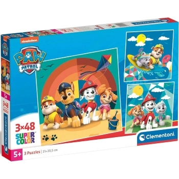 paw patrol - puzzle 3x48 pezzi