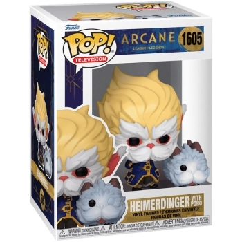 arcane: league of legens - heimerdinger with poro 9cm - funko pop 1605