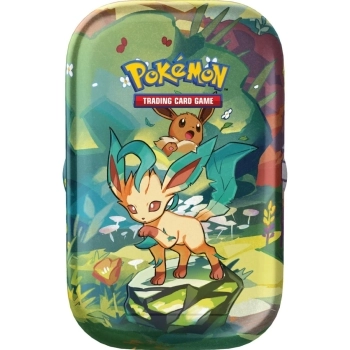 pokemon scarlatto e violetto evoluzioni prismatiche - leafeon - 1 mini tin da collezione (ita)