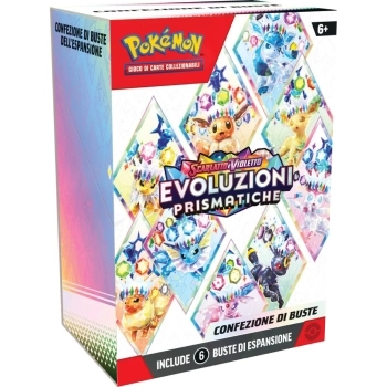 pokemon scarlatto e violetto evoluzioni prismatiche - box 6 bustine (ita)