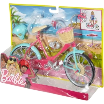 barbie bicicletta per bambole con casco e accessori