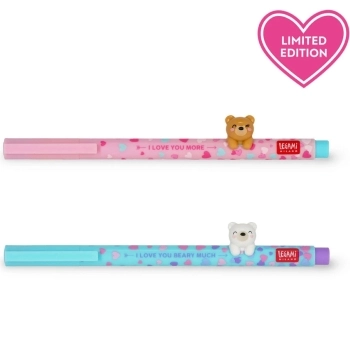 set di 2 penne gel - erasable pen - beary in love