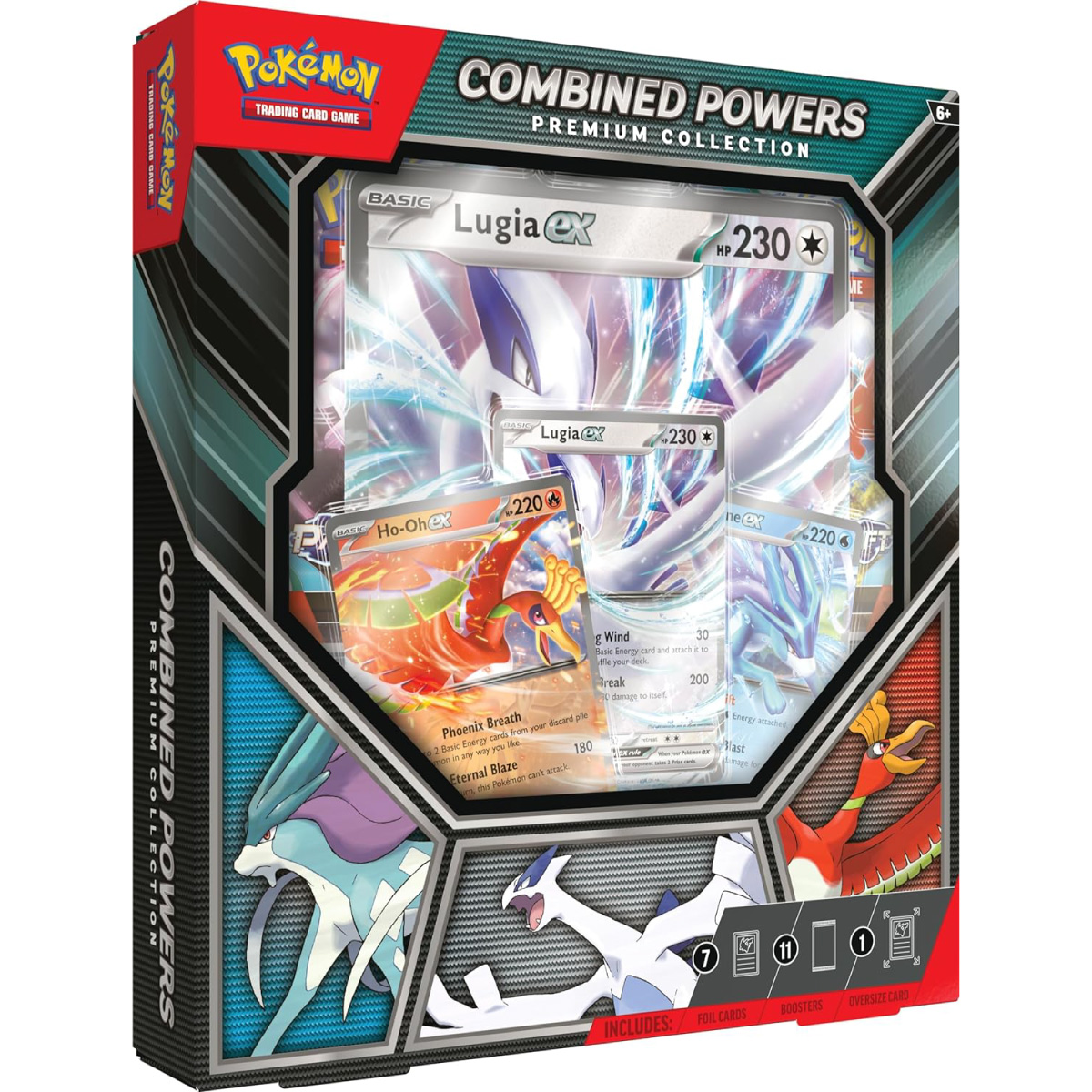 pokemon - combined powers - case sigillato 6x premium collection - lugia-ex (eng)