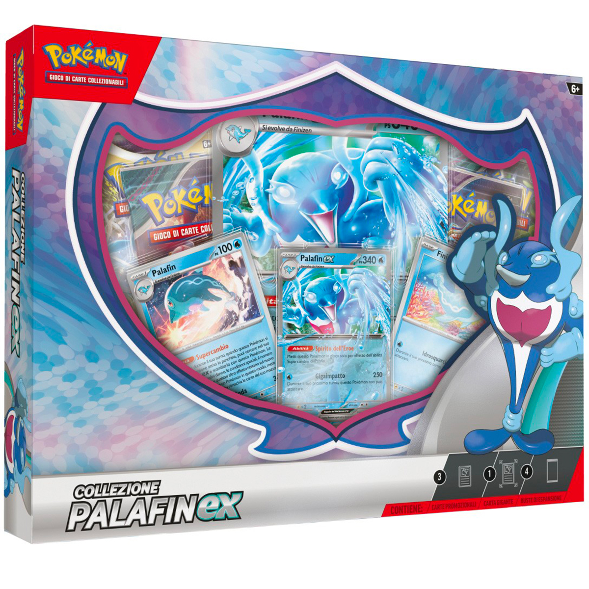 pokemon - case sigillato 6x collezione palafin-ex (ita)