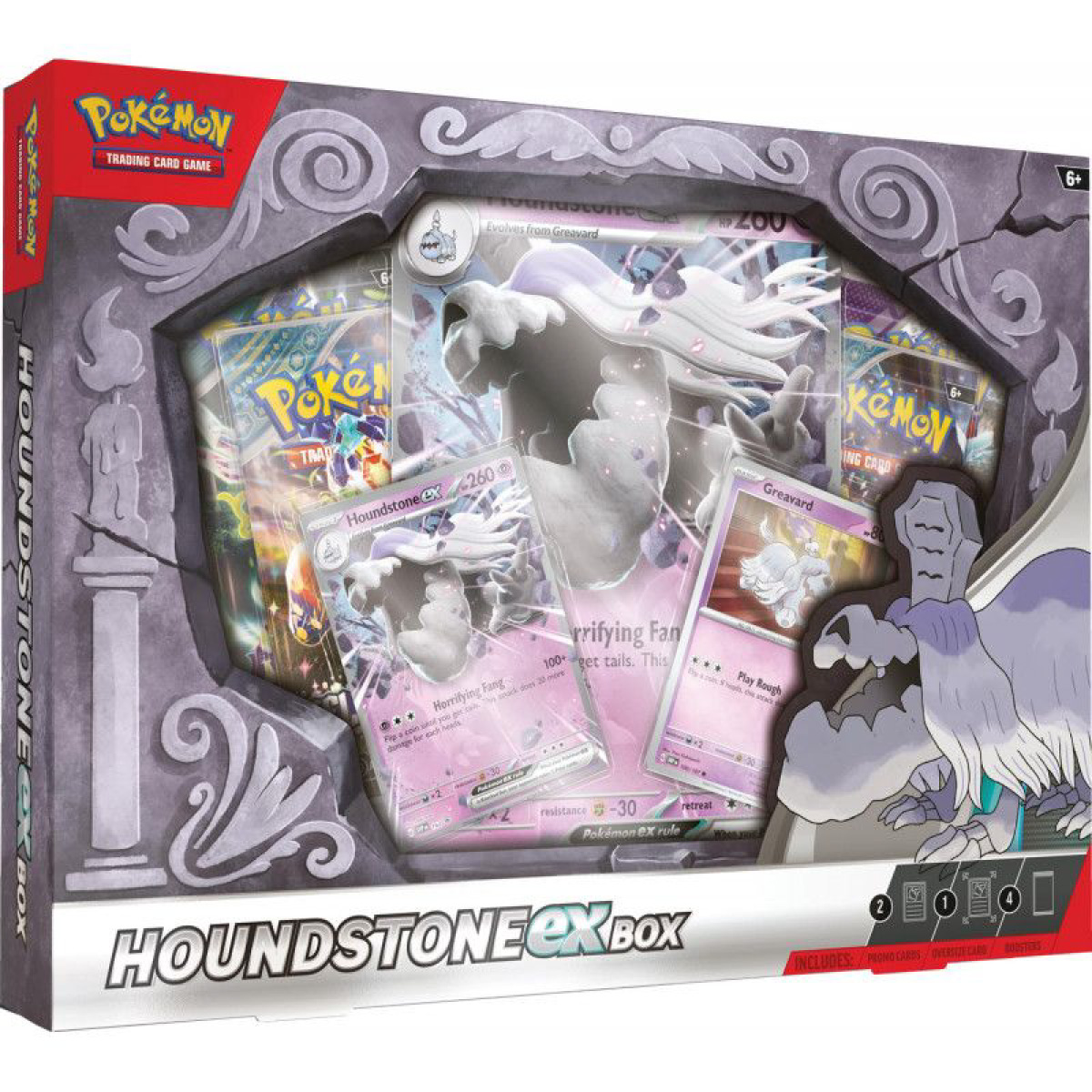 pokemon - case sigillato 6x collezione - houndstone-ex (ita)